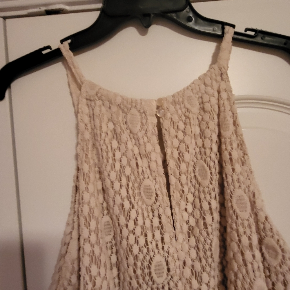 Cream Lace Maxi Dress - Picture 6 of 6